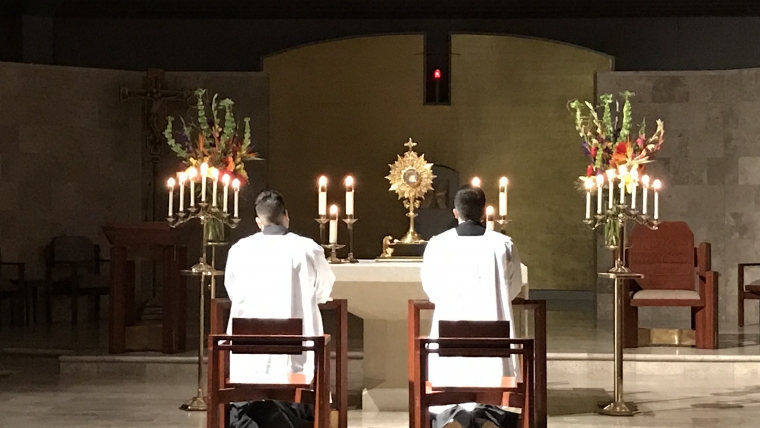 Seminarians Observe 40 Hours Solemn Devotion